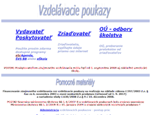 Tablet Screenshot of poukazy.sk